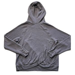 Athleta Criss Cross Back Hoodie Womens‎ Sweatshirt Size Small 353854-01 Gray